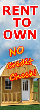 Rent to Own - No Credit Check! Derksen Portable Buildings Cotulla, Texas. Portable Buildings, sheds, cabins, and carports in Cotulla.